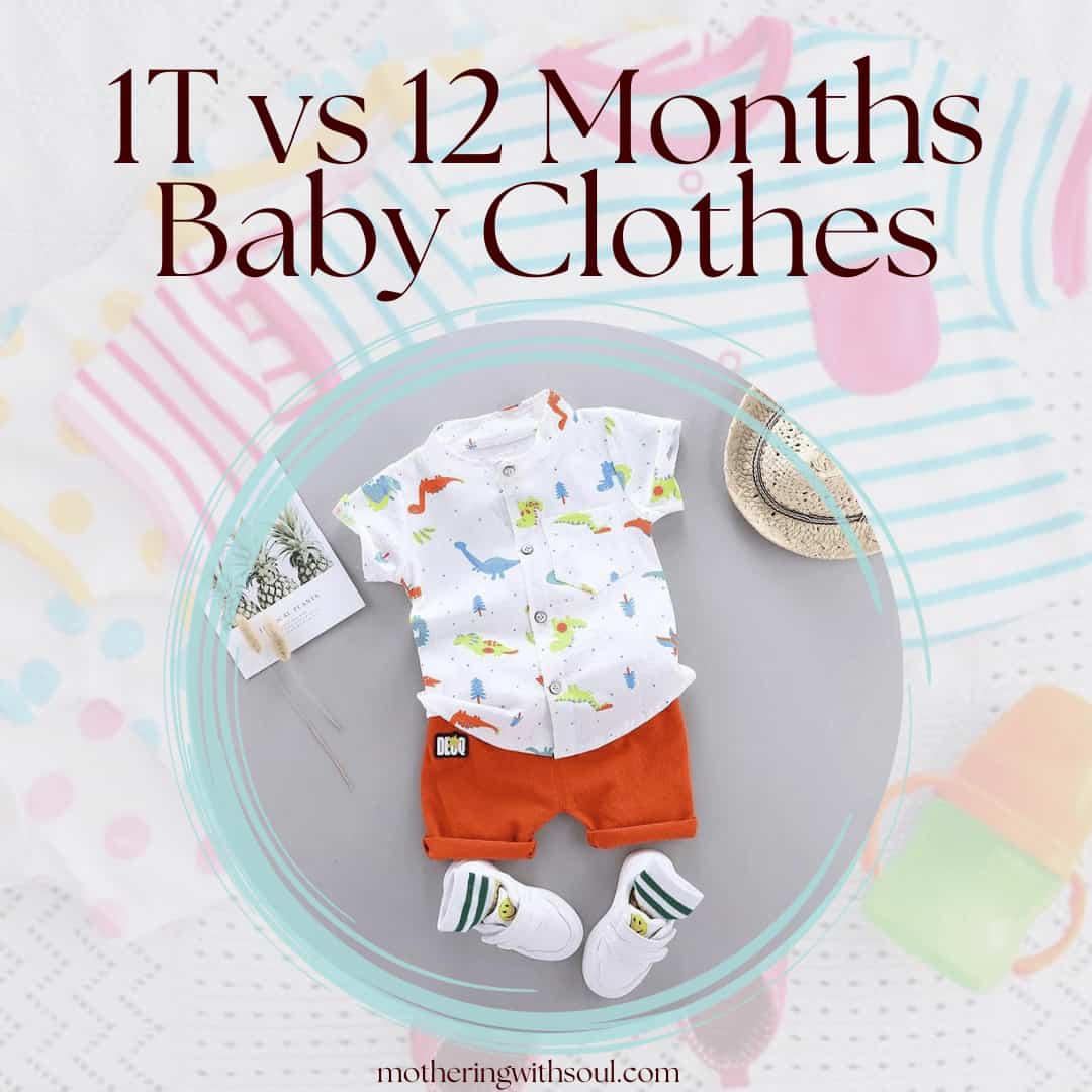 1T vs 12 Months Baby Clothes
